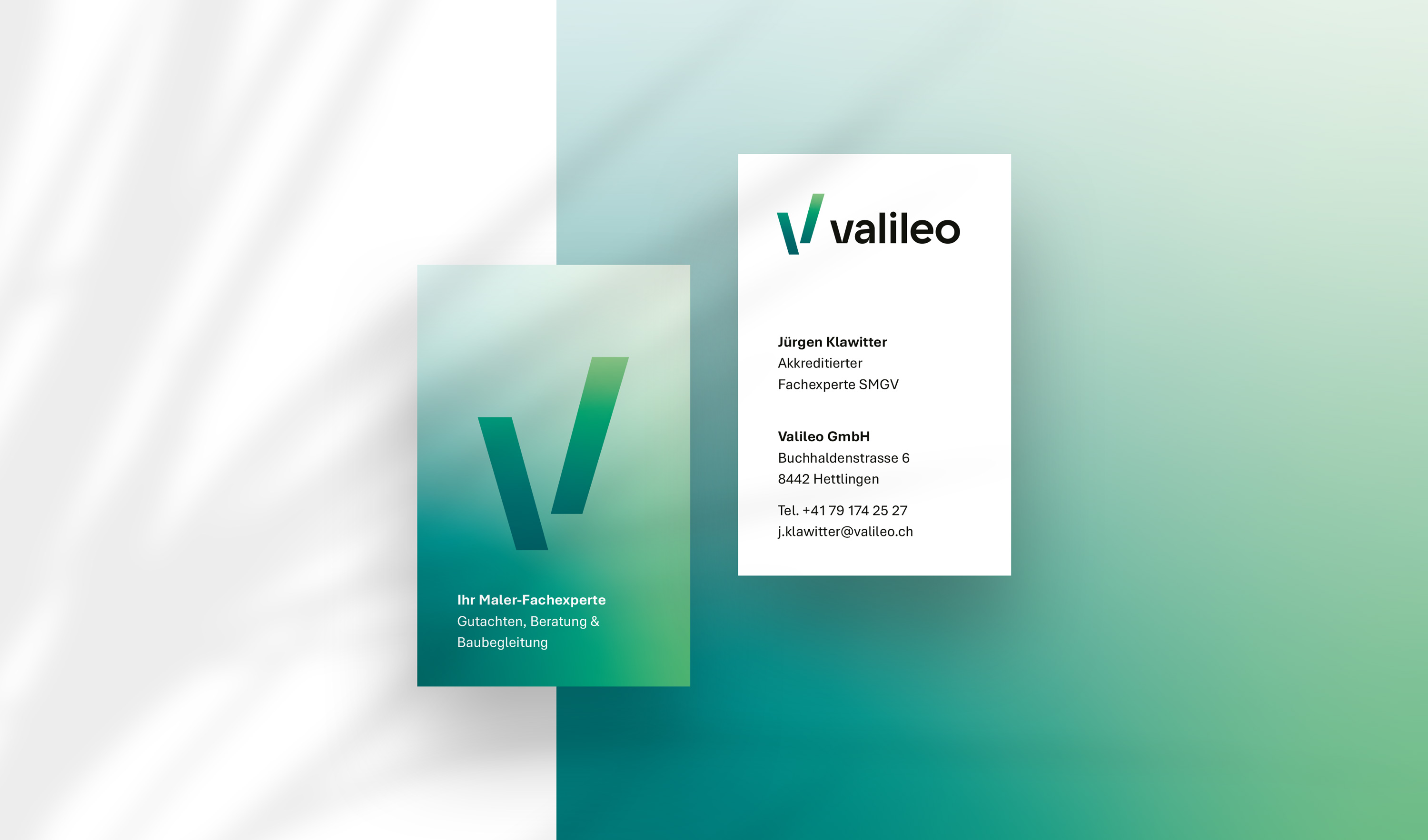 Marke Valileo, Visitenkarte für Maler-Fachexpertise und Design